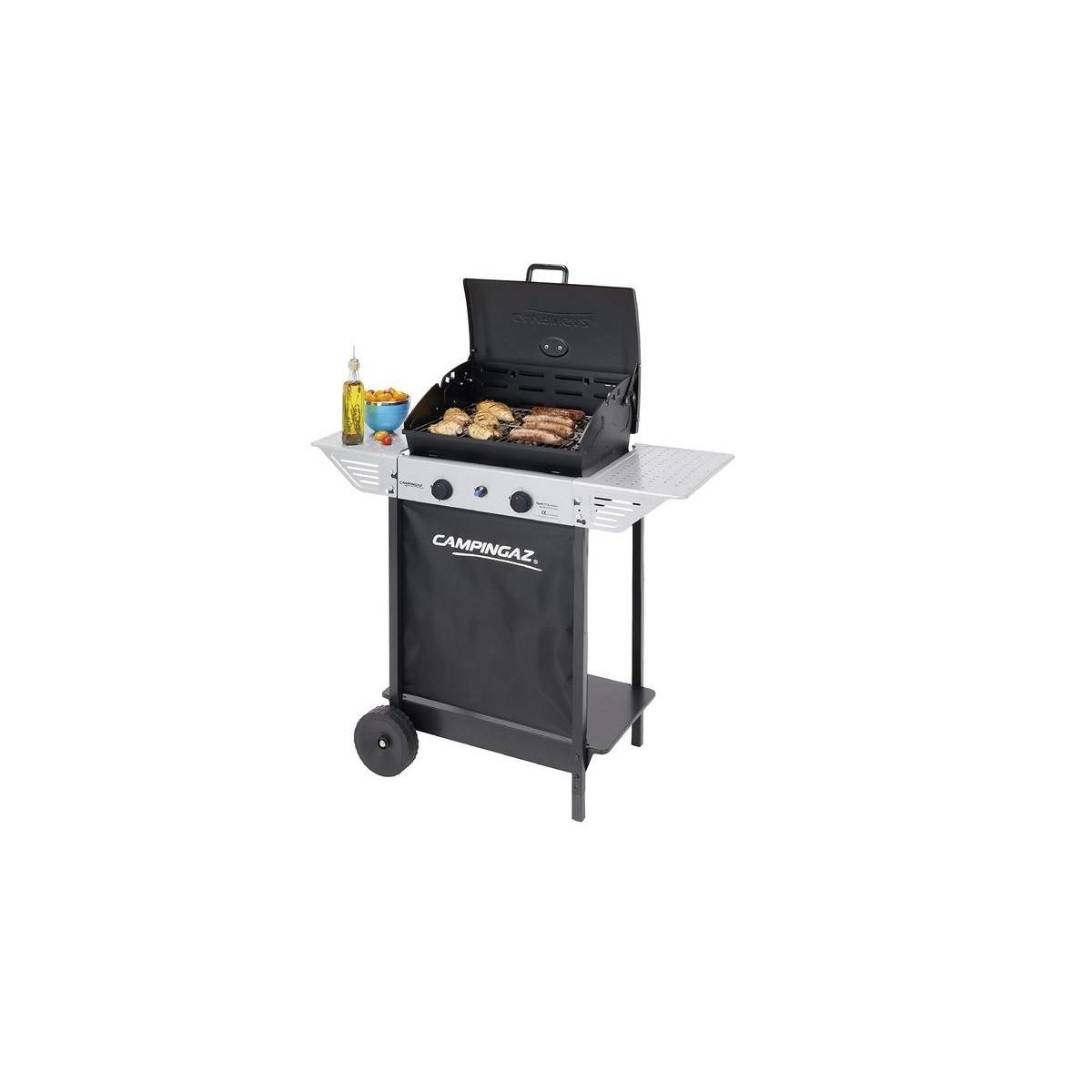Campingaz - Barbecue gaz Grill 7.1KW Grille 44 x 34 cm Cuisson Pierre de lave + 2 tablettes latérales XPERT100L+ Rocky Campingaz - Imagen 1