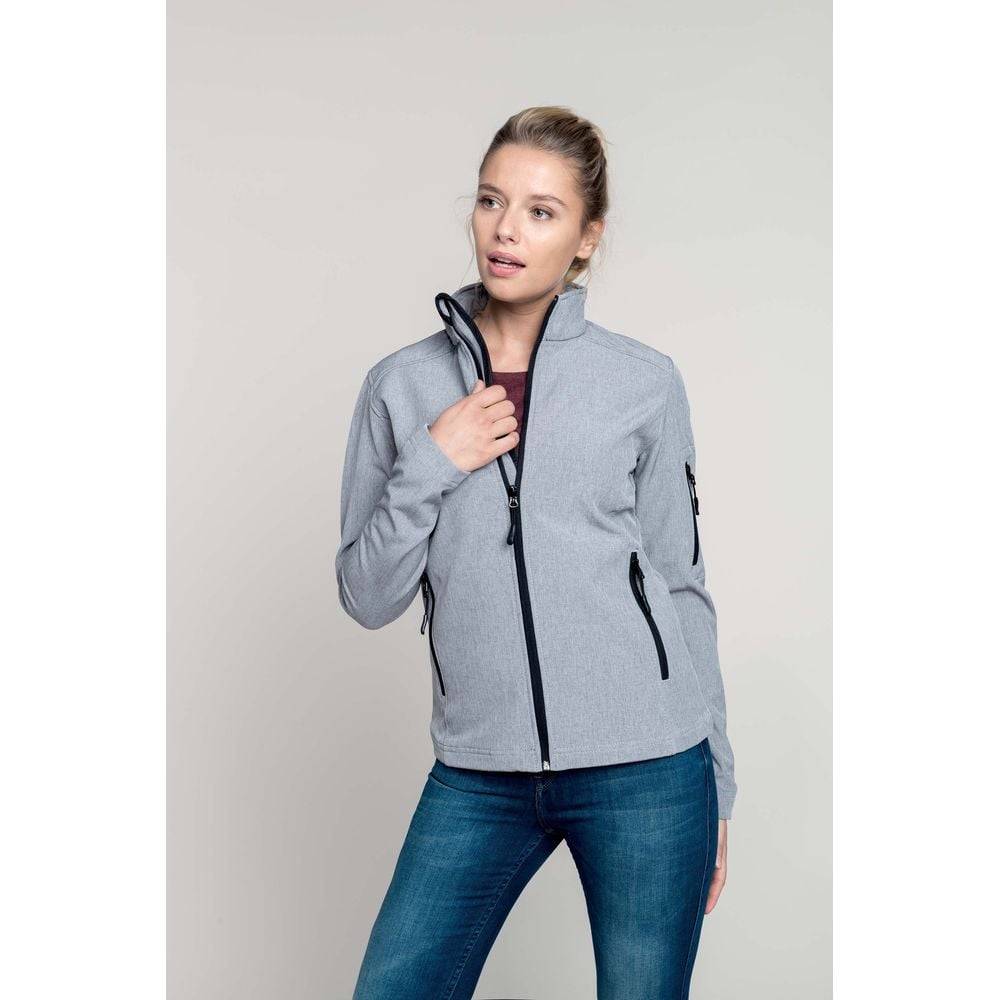 Veste de travail softshell femme Kariban Gris Chiné S - Image 3
