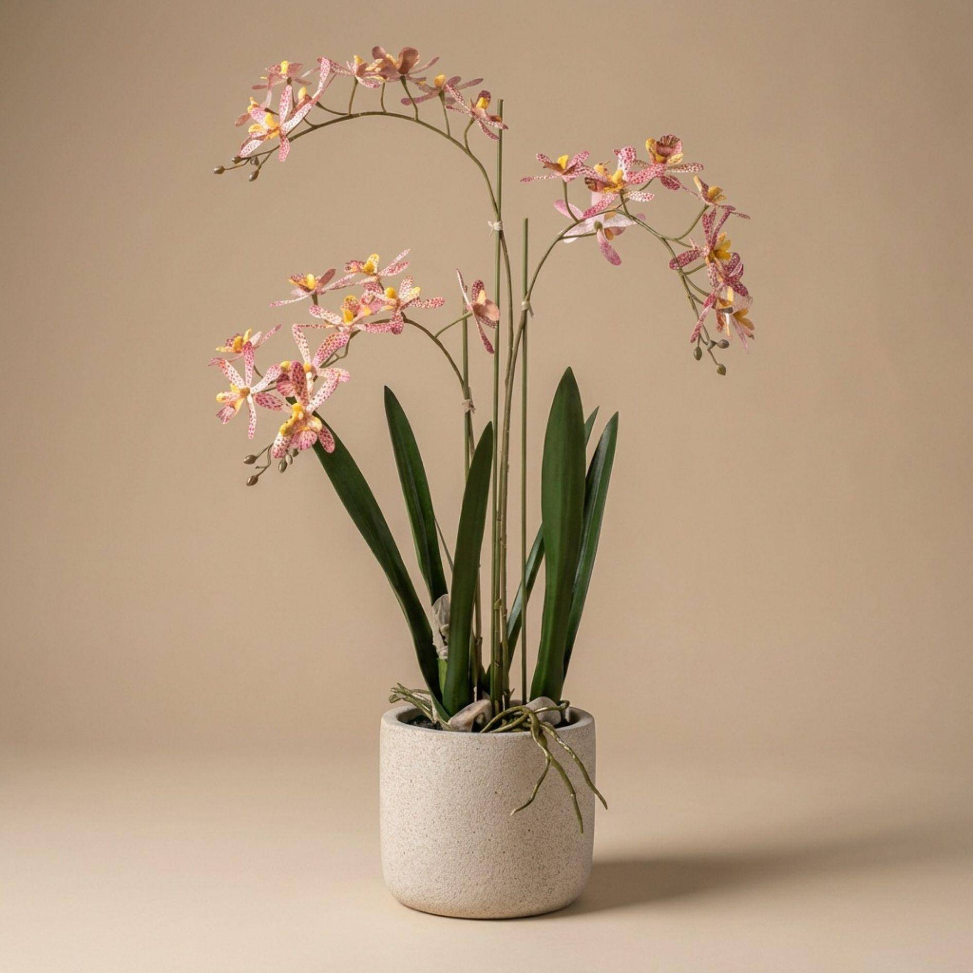 Renanthera orchidée rose - Ø10cm - Plante artificielle - Image 1