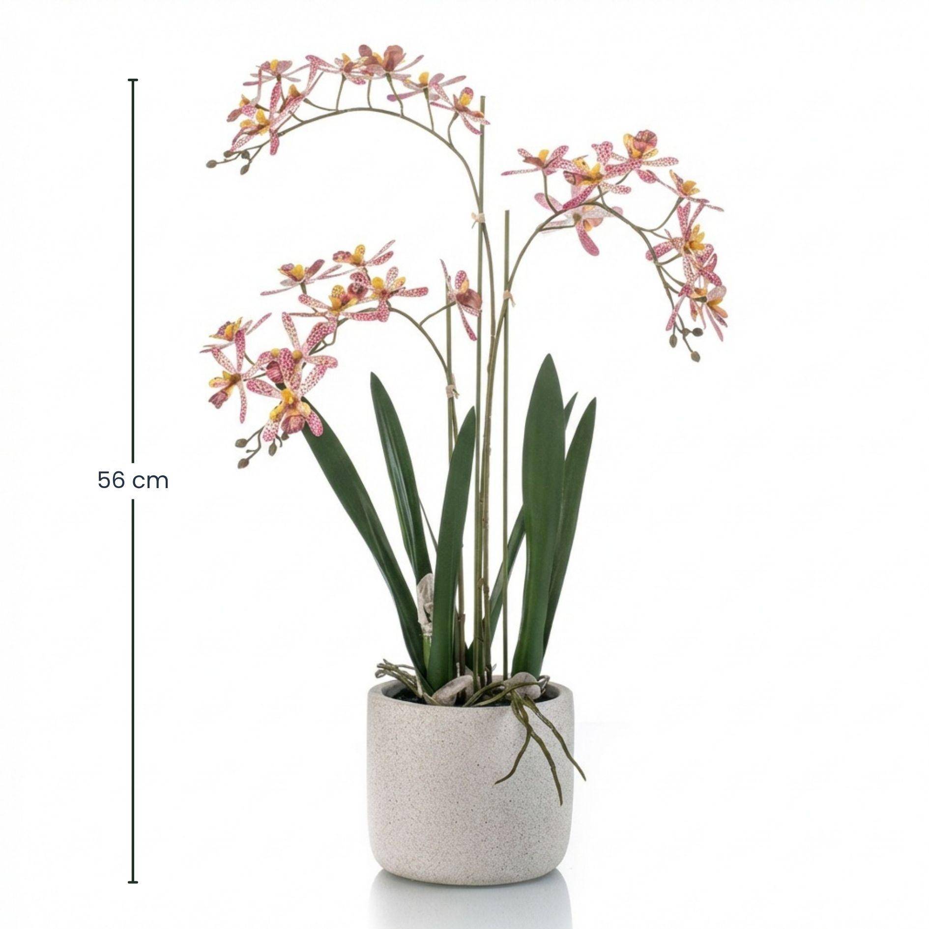 Renanthera orchidée rose - Ø10cm - Plante artificielle - Image 2