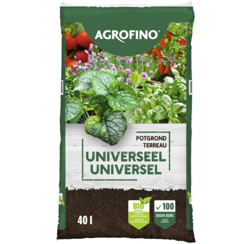 Fleur - Terreau usage universel Agrofino BIO nature 100 jours de nutrition 40L - Fleur