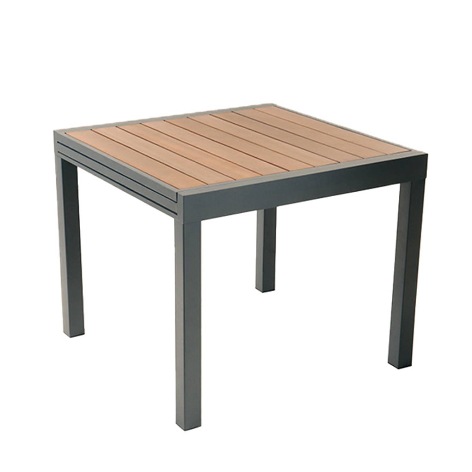 Table de jardin extensible 180 cm en aluminium et bois d'eucalyptus NIDO - Image 4