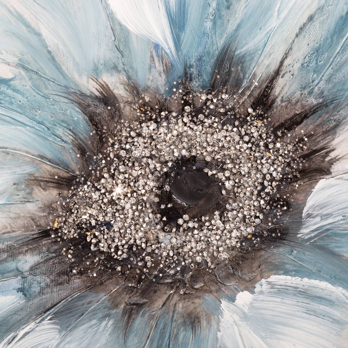 Atmosphera - Toile peinte "Fleurs" 48x48cm - Atmosphera Créateur d'intérieur - Imagen 4
