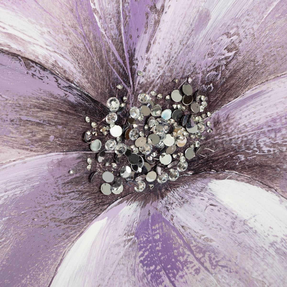 Atmosphera - Toile peinte "Fleurs" 48x48cm - Atmosphera Créateur d'intérieur - Imagen 5