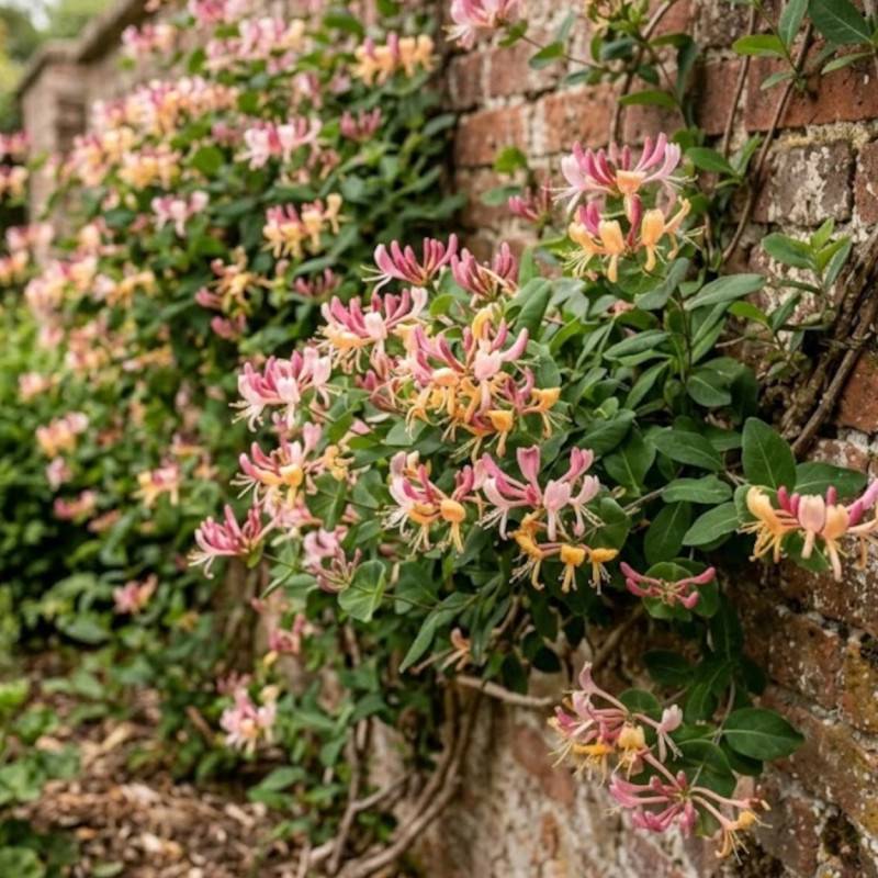 Chèvrefeuille CAPRILIA® Ever 'Inov 42' à fleurs Orange - feuillage Persistant - Godet - 5/10 cm-  hauteur à maturité De 3,00 m à 5,00 m - Imagen 3