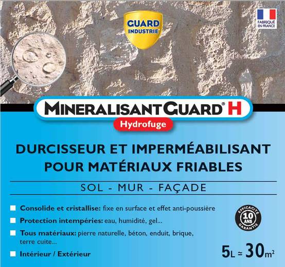 Durcisseur Imperméabilisant MinéralisantGuard H Pierre Béton EnduitStop Effritement5L 30m² - Image 5