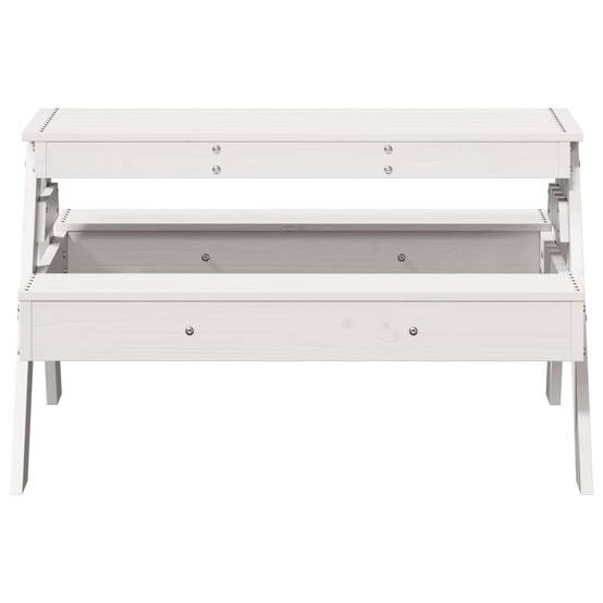Table de pique-nique pour enfants bois massif de pin blanc 88 x 97 x 52 cm - PANGIVO - Image 4