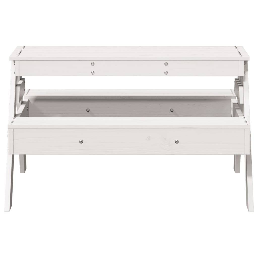 Table de pique-nique pour enfants bois massif de pin blanc 88 x 97 x 52 cm - PANGIVO - Image 4