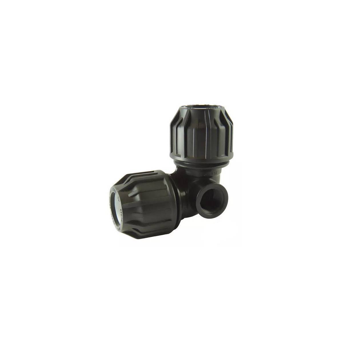 Codital - Coude 90° Compression pour Arroseur | Femelle BSP | Tube PE - Ø A: 25mm | Ø B: 1/2'' - Imagen 1