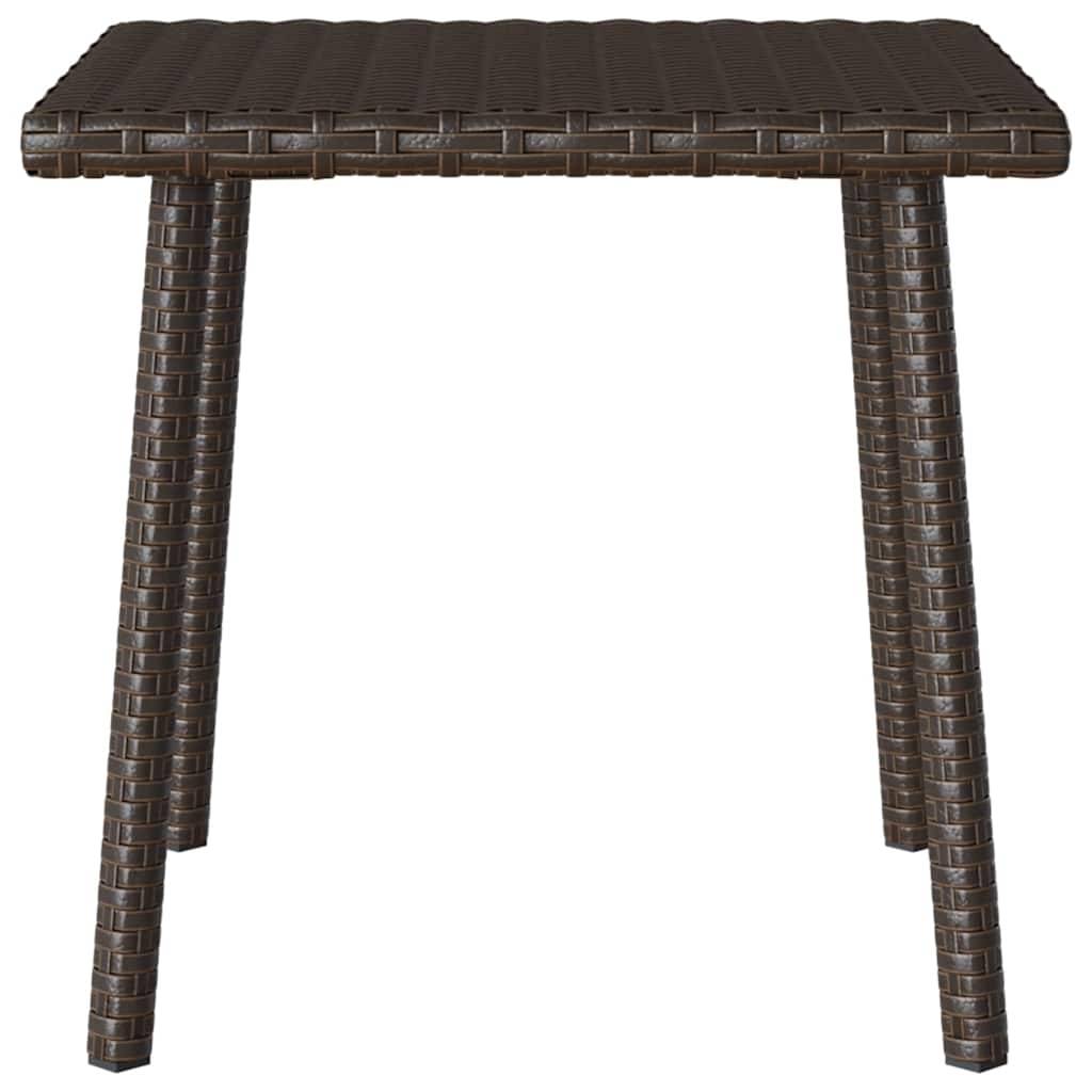 ComfortXL - Petite Table Basse Carrée 40cm pour Salon de Jardin en Résine Tressée Marron – ComfortXL Outdoor Living - Image 4
