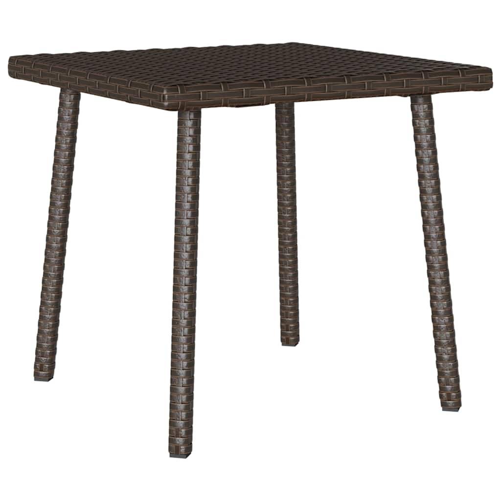 ComfortXL - Petite Table Basse Carrée 40cm pour Salon de Jardin en Résine Tressée Marron – ComfortXL Outdoor Living - Image 6