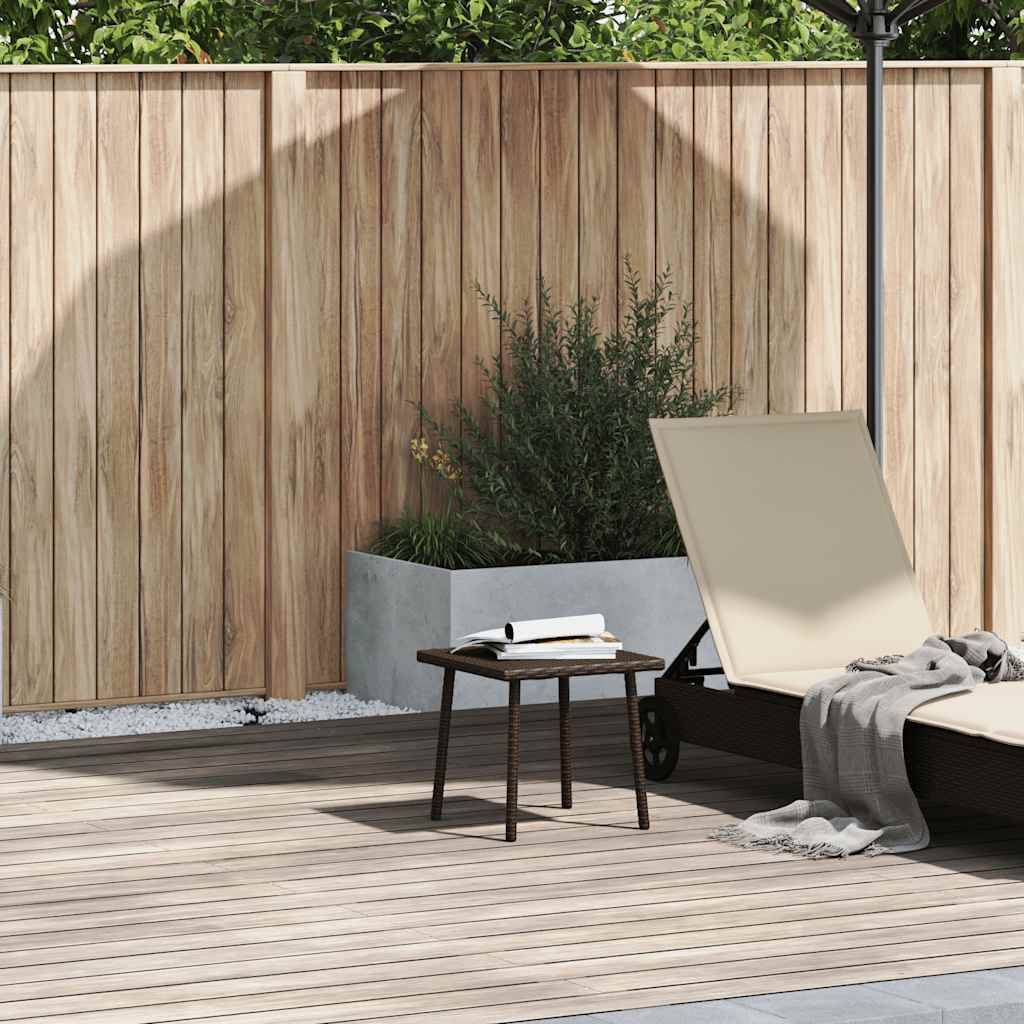 ComfortXL - Petite Table Basse Carrée 40cm pour Salon de Jardin en Résine Tressée Marron – ComfortXL Outdoor Living - Image 1