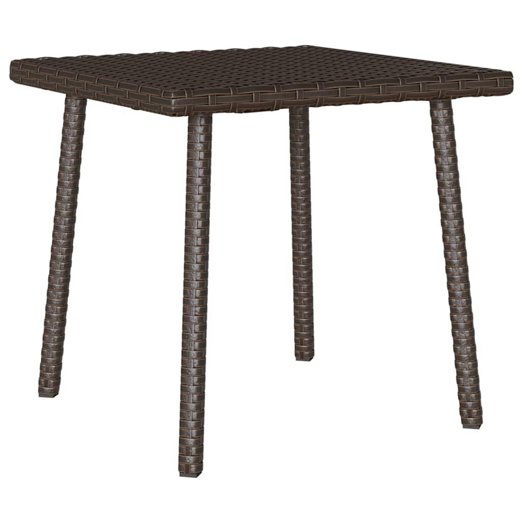 ComfortXL - Petite Table Basse Carrée 40cm pour Salon de Jardin en Résine Tressée Marron – ComfortXL Outdoor Living - Image 2