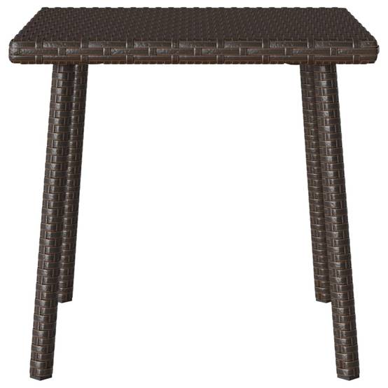 ComfortXL - Petite Table Basse Carrée 40cm pour Salon de Jardin en Résine Tressée Marron – ComfortXL Outdoor Living - Image 5