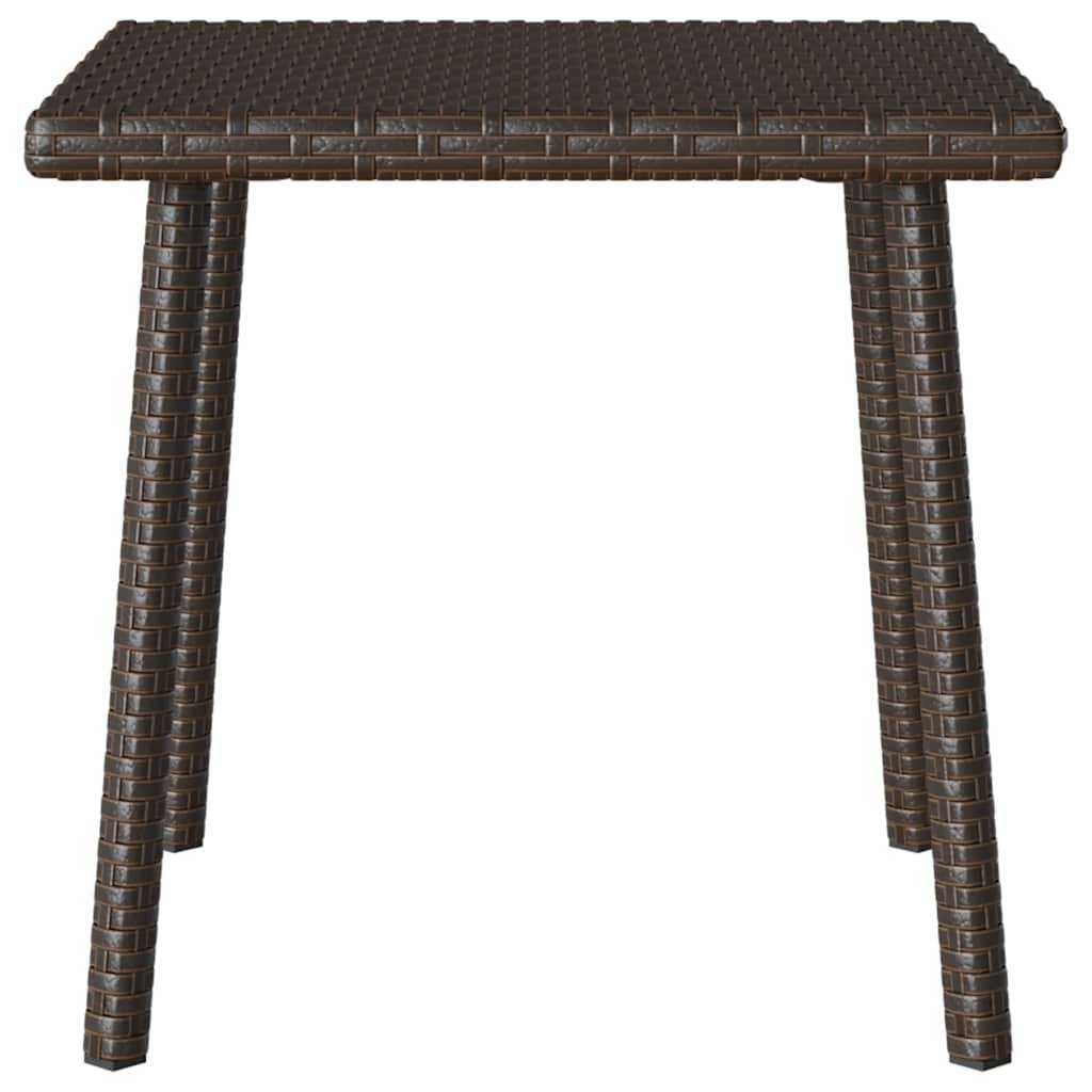 ComfortXL - Petite Table Basse Carrée 40cm pour Salon de Jardin en Résine Tressée Marron – ComfortXL Outdoor Living - Image 5