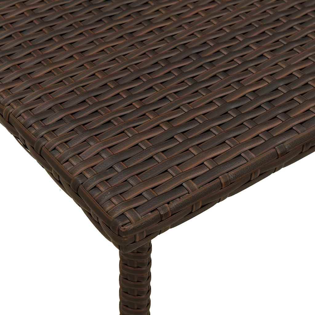 ComfortXL - Petite Table Basse Carrée 40cm pour Salon de Jardin en Résine Tressée Marron – ComfortXL Outdoor Living - Image 7