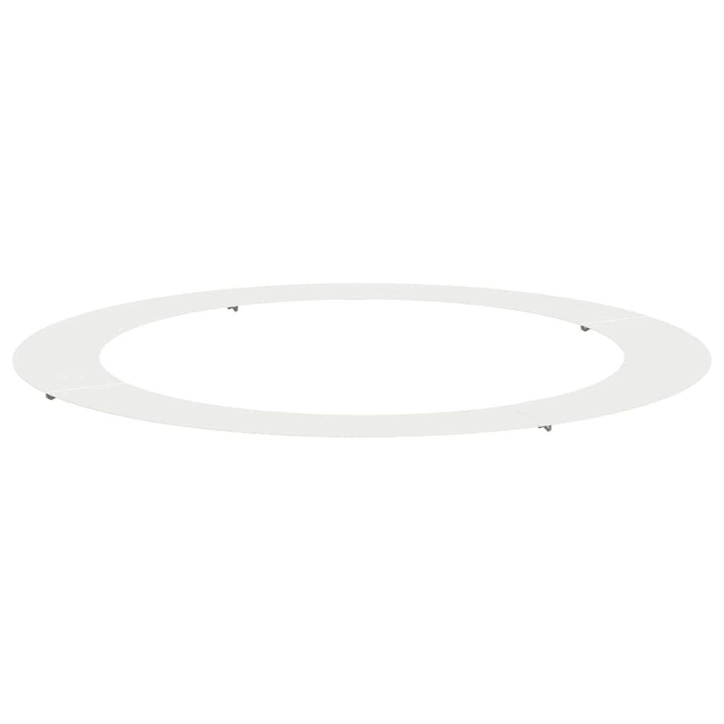 Grand Anneau d'Arbre Acier Protection Jardin Extérieur Ø120 cm Blanc - ComfortXL Outdoor Living - Image 2