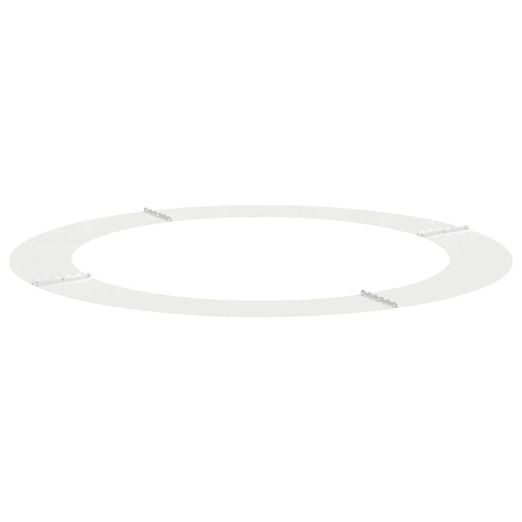 Grand Anneau d'Arbre Acier Protection Jardin Extérieur Ø120 cm Blanc - ComfortXL Outdoor Living - Image 4