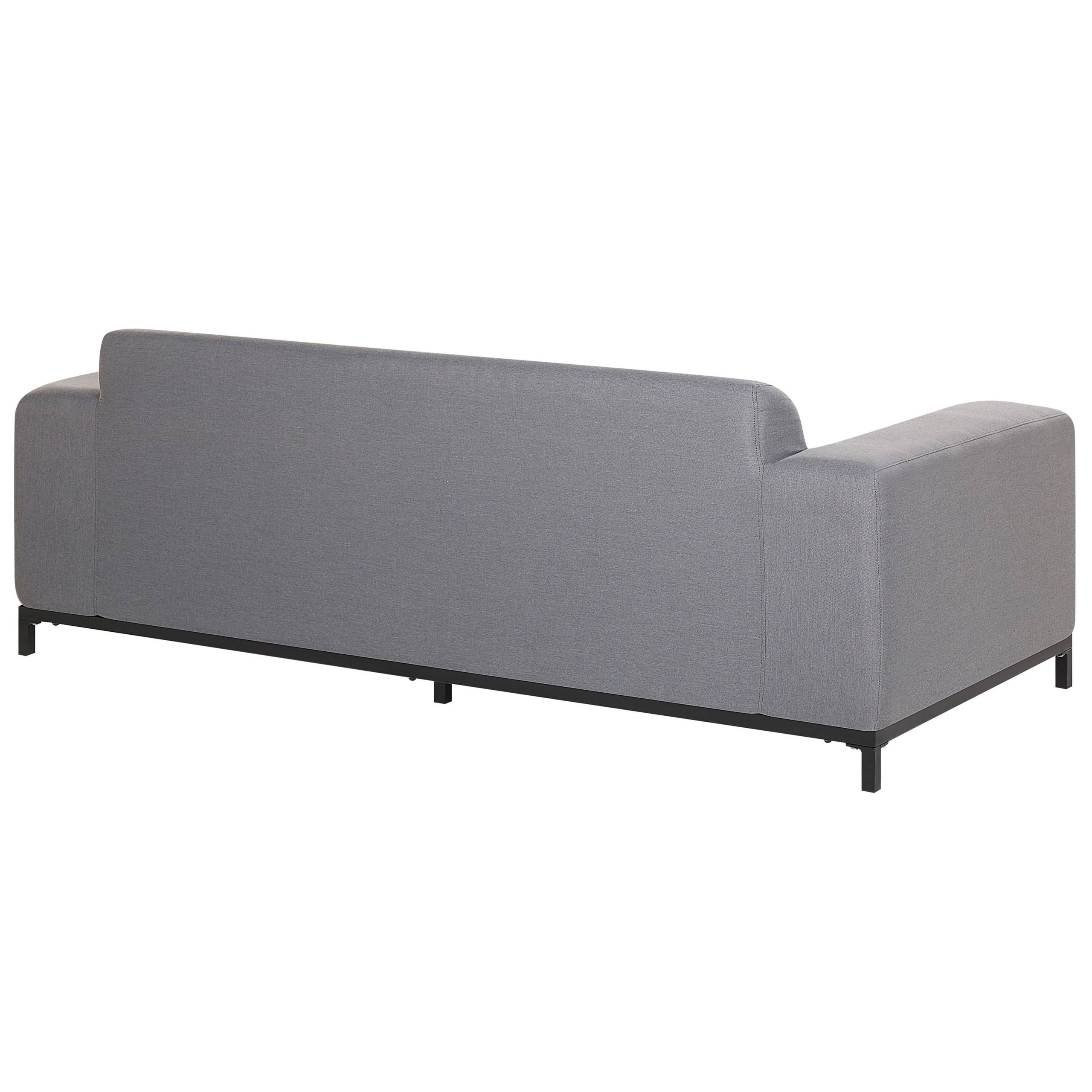 Beliani - Canapé de jardin, 2 Personnes Tissu Gris ROVIGO - Beliani - Imagen 5