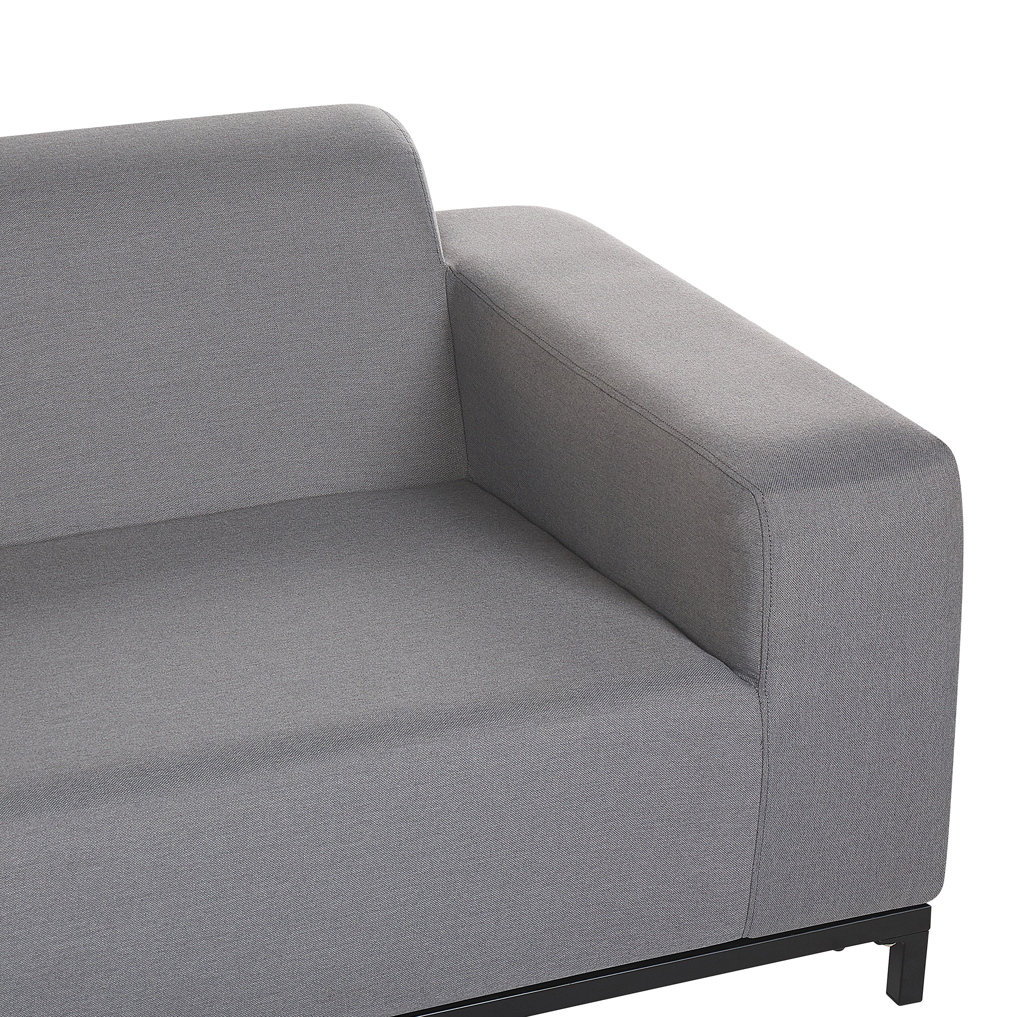 Beliani - Canapé de jardin, 2 Personnes Tissu Gris ROVIGO - Beliani - Imagen 6