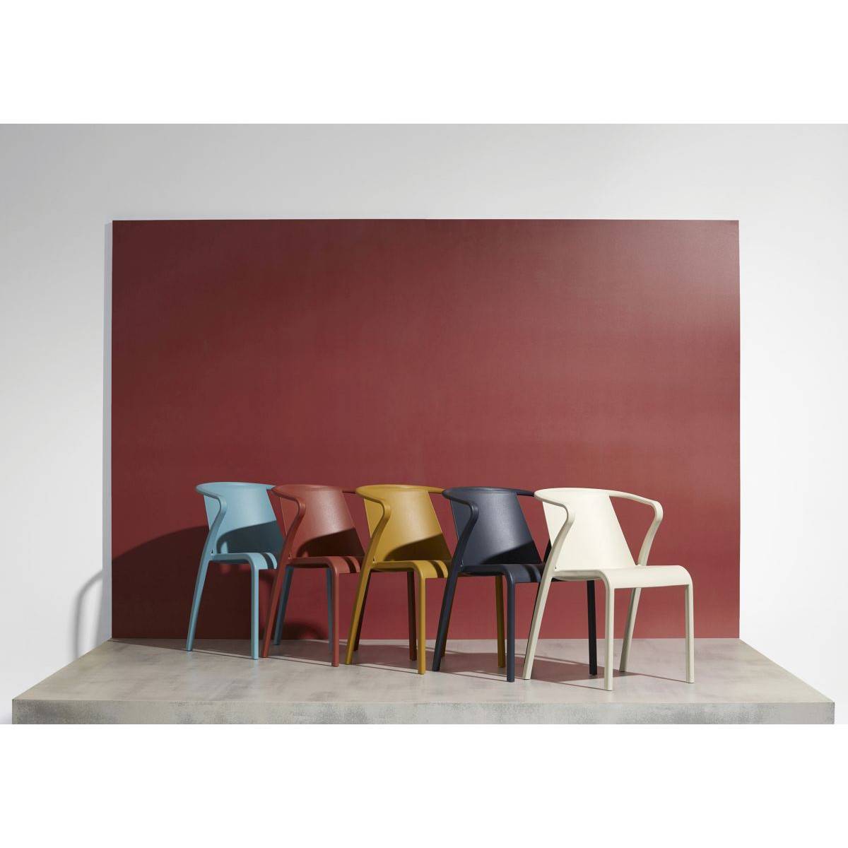 Dcb Garden - Fauteuil de Jardin Empilable "Fado" 76cm Taupe - Image 3