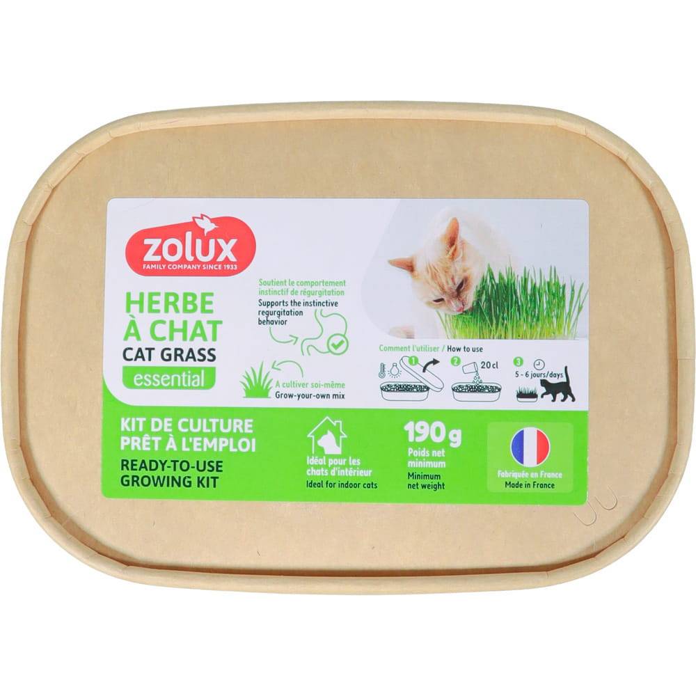 Zolux - Herbe à chat Zolux - kit de culture dépurative prêt à l'emploi 190 g - Réf. 481551 - Image 1