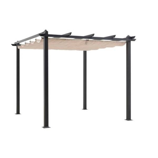 Pergola en aluminium CORDOBA - Beige - 3 x 3 m - Image 1