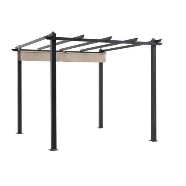 Pergola en aluminium CORDOBA - Beige - 3 x 3 m - Image 2