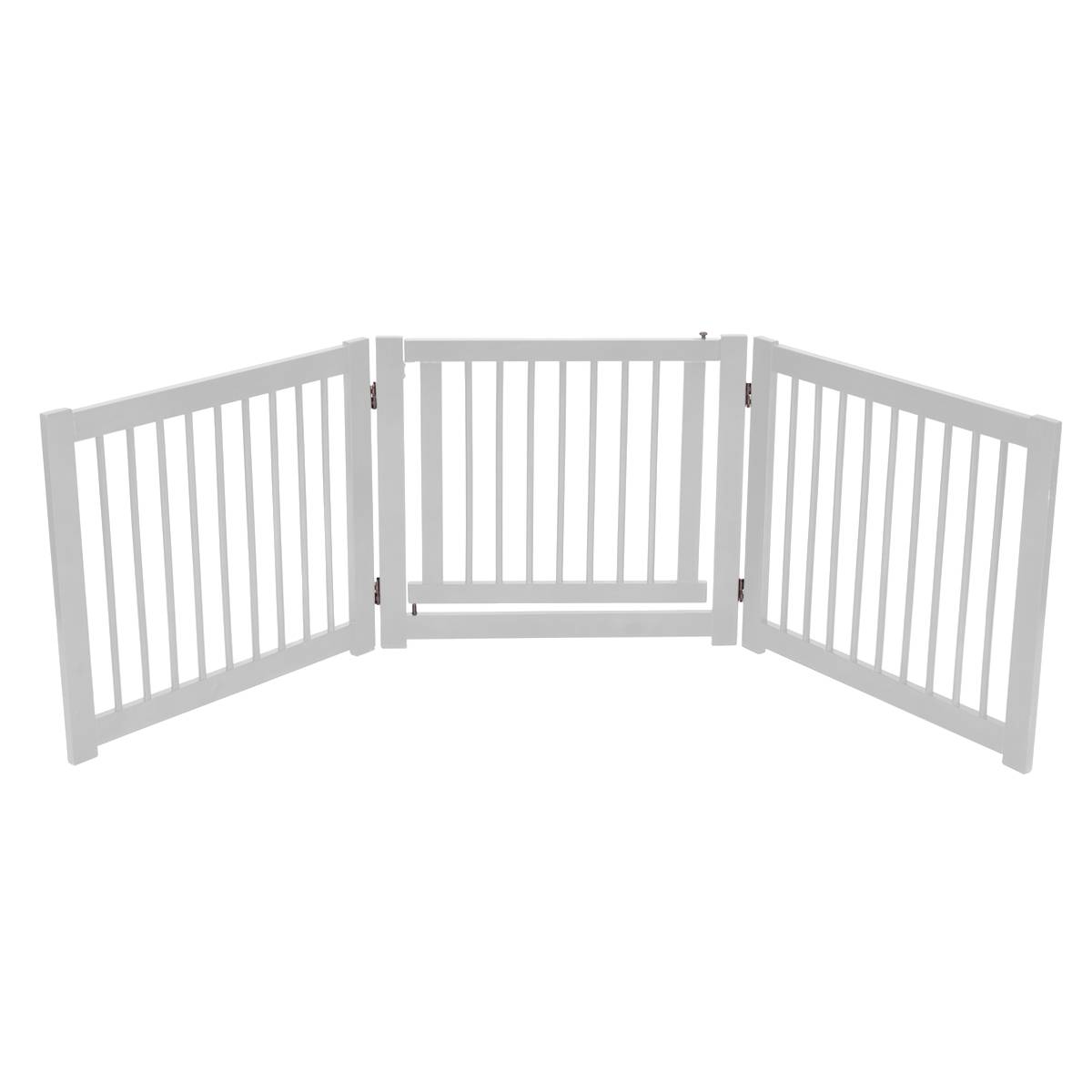 Barrière de Porte pour Chien Pliable Barrière de Sécurité pour Animaux en Bois de Pin  206 x 61cm - Image 4
