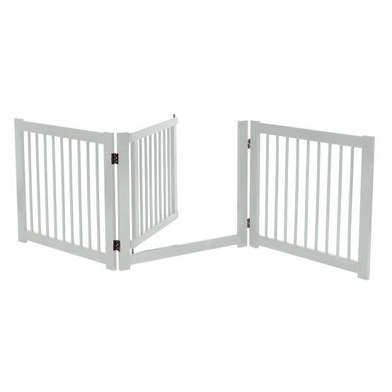 Barrière de Porte pour Chien Pliable Barrière de Sécurité pour Animaux en Bois de Pin 206 x 61cm - Image 5
