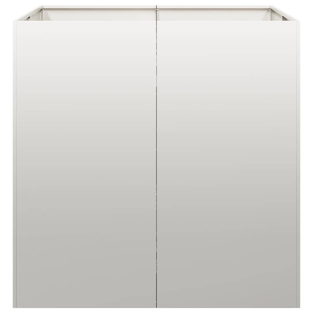 Jardinière acier inoxydable gris 80 x 80 x 80 cm - PANGIVO - Image 4