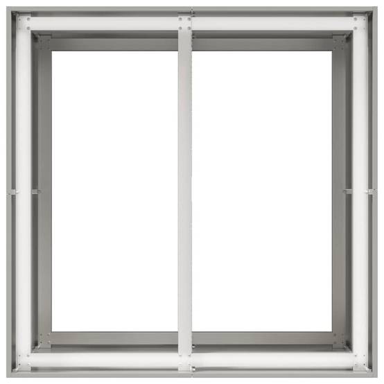 Jardinière acier inoxydable gris 80 x 80 x 80 cm - PANGIVO - Image 5