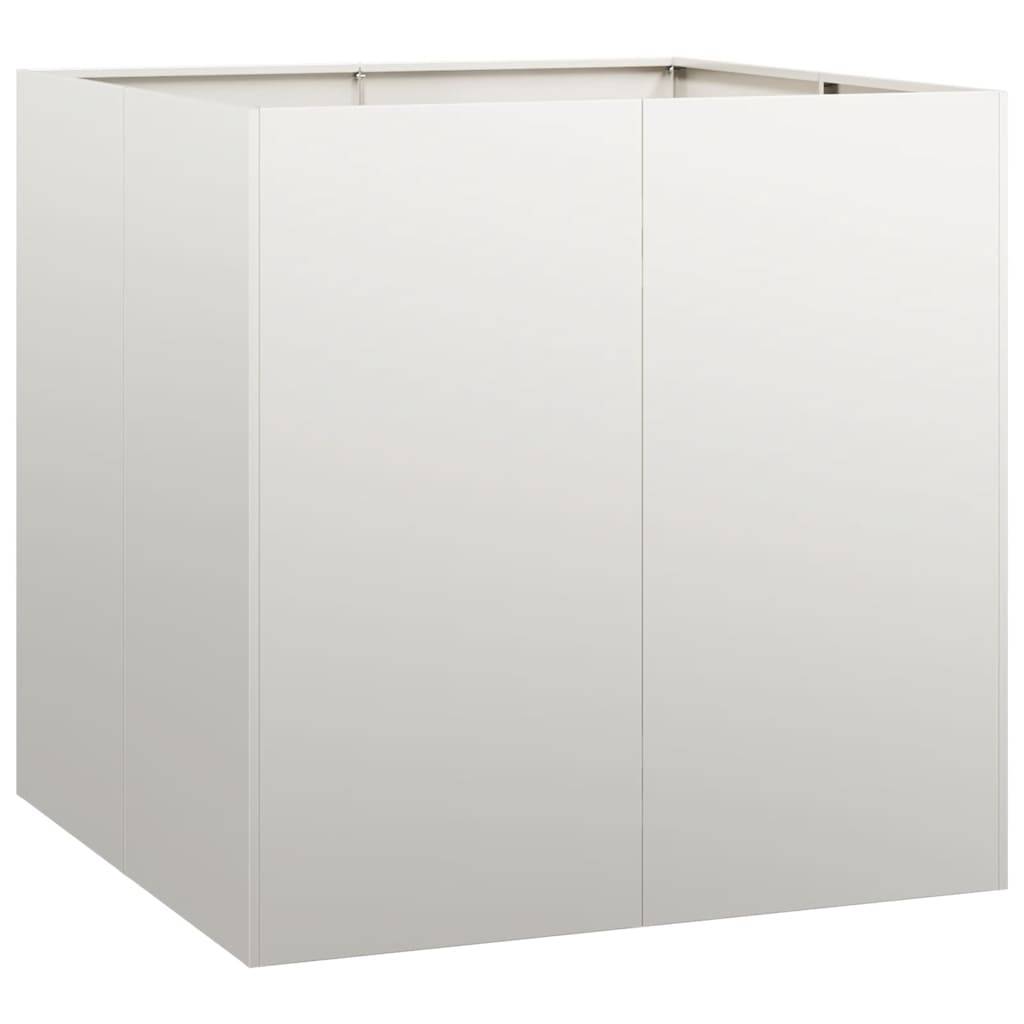 Jardinière acier inoxydable gris 80 x 80 x 80 cm - PANGIVO - Image 2