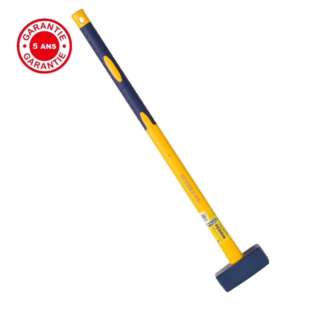 Outils Perrin - Masse couple 4 kg manche 0,90m composite tri matière incassable pour le batiment et jardin Outils Perrin