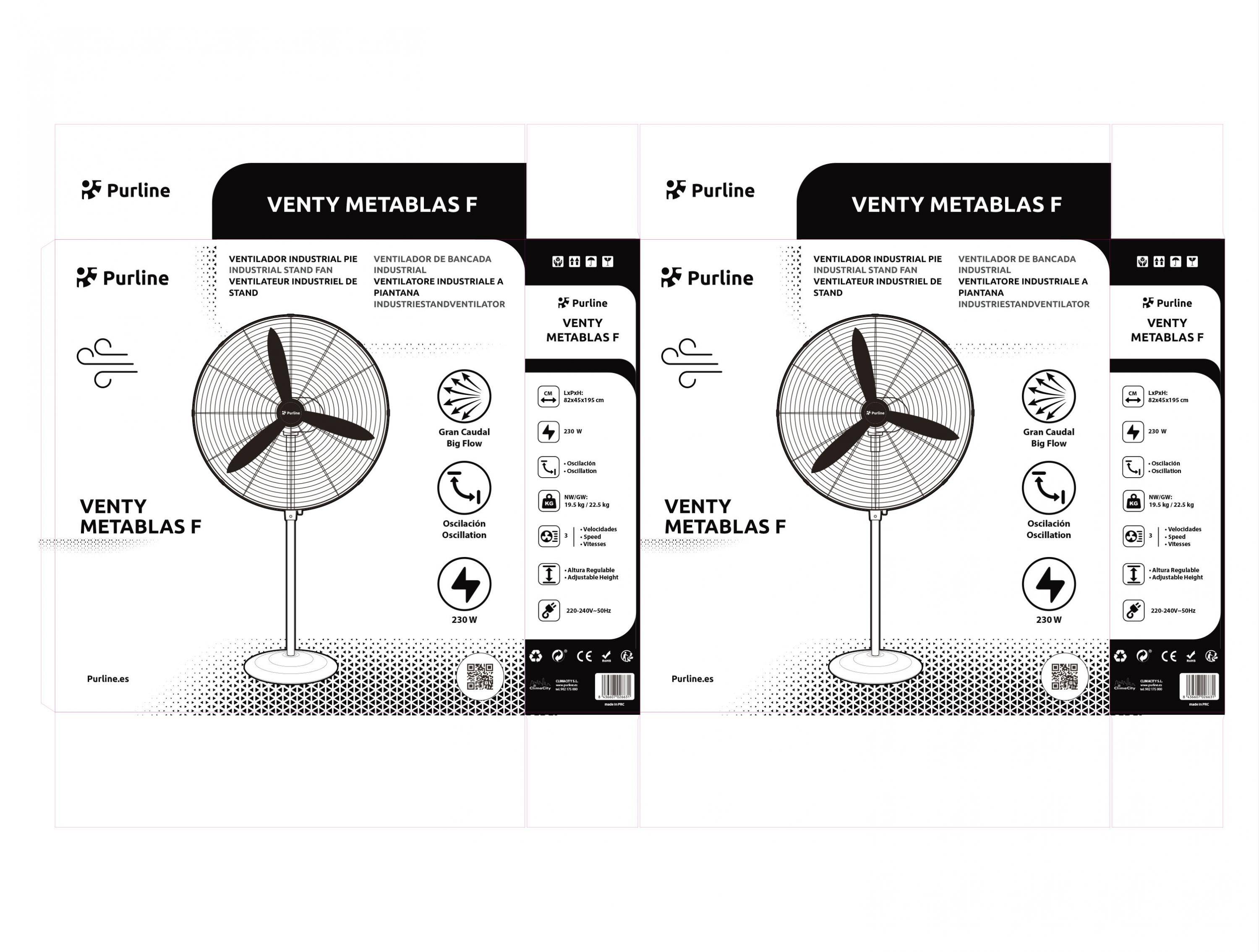 Purline - Ventilateur industriel 230W avec lames en aluminium - Purline - Image 5