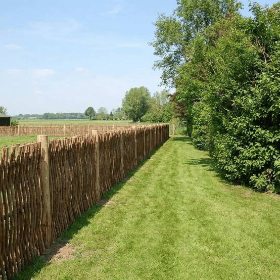 Panneau cloture noisetier en tressage vertical - H75 X L 180 cm - Image 8