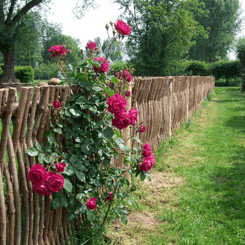 Panneau cloture noisetier en tressage vertical - H75 X L 180 cm - Image 2