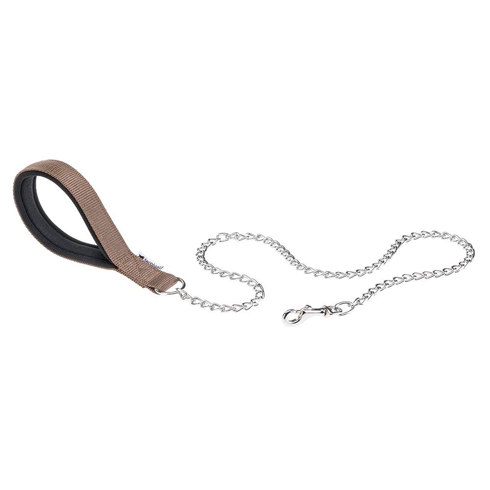 Ferplast - Laisse pour chien Ferplast DAYTONA, Laisse courte pour chiens de taille moyenne/grande, chaîne métallique anti-morsure, poignée confortable en nylon, - Imagen 1