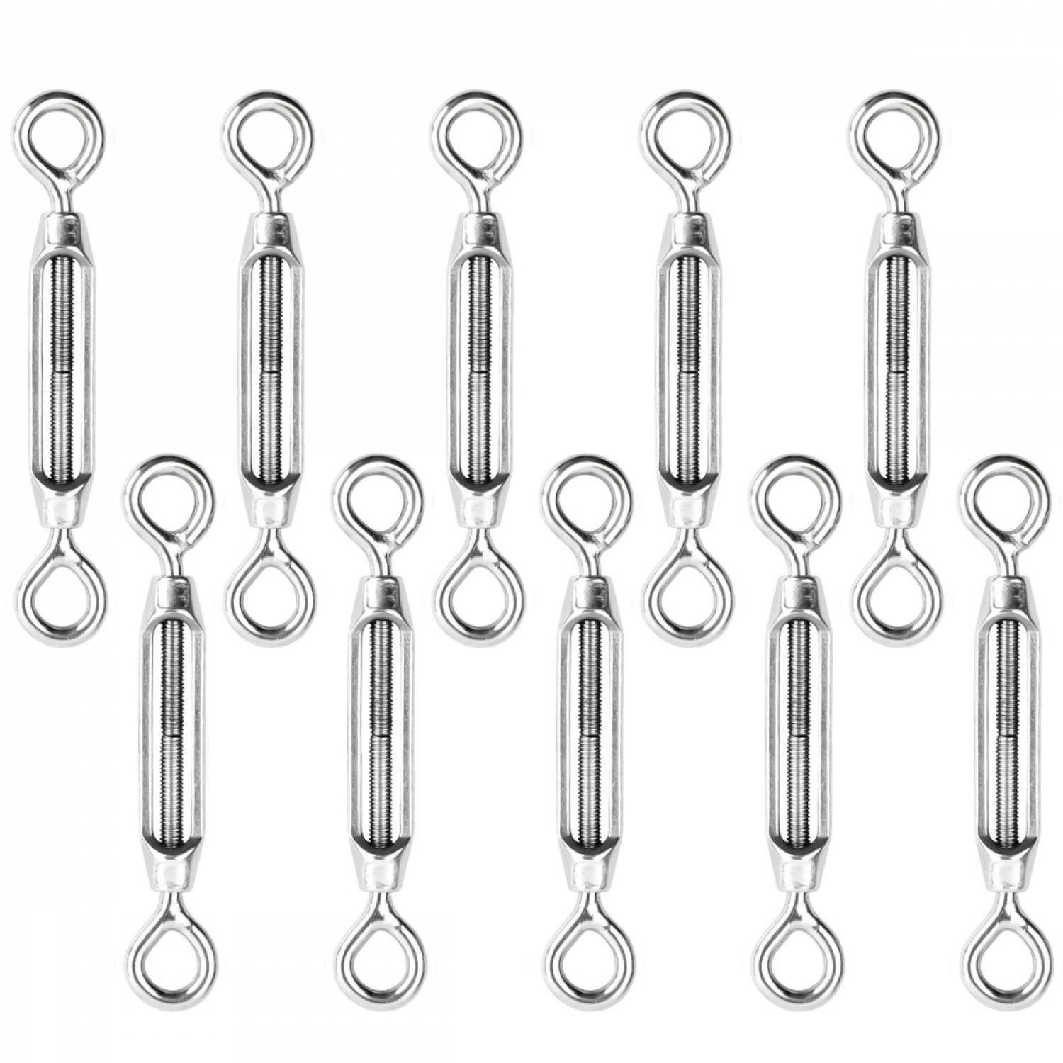 Linxor - Lot de 10 tendeurs de fil réglables en acier inoxydable - Double oeillets - M6 - Linxor - Imagen 1