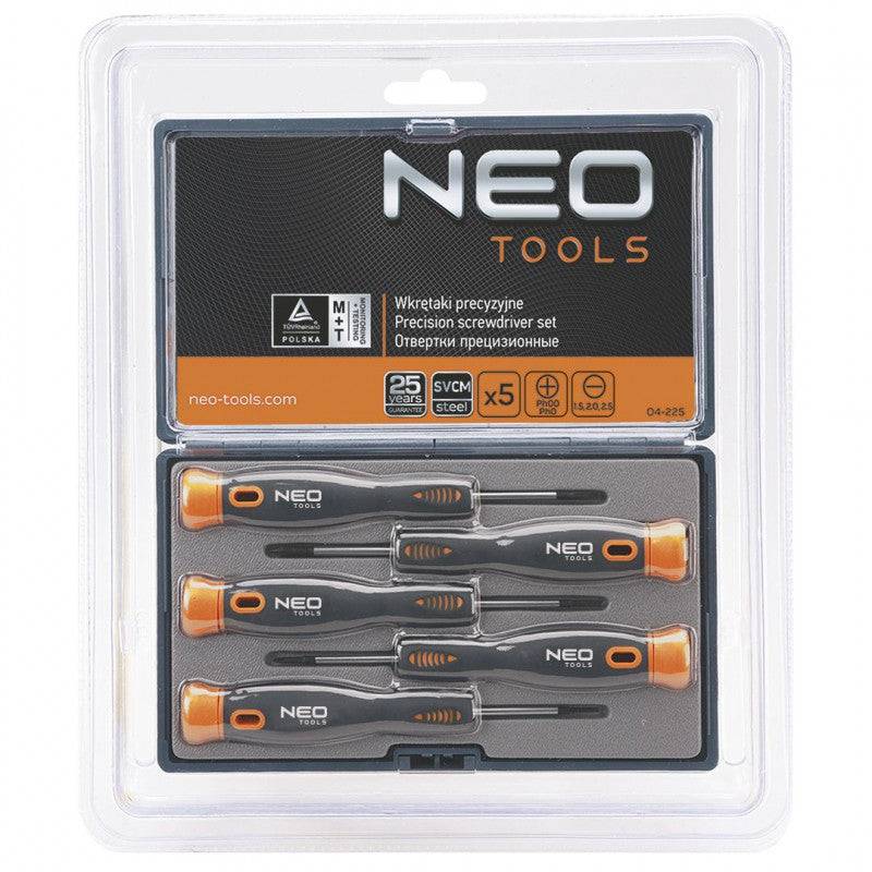 Neo Tools - Tournevis de précision NEO TOOLS 04-225 jeu de 5 pièces SvCm Neo tools - Imagen 2
