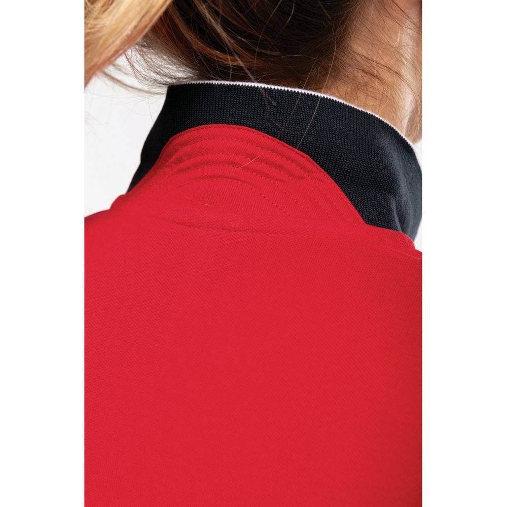 Polo maille piqué femme Kariban 100% coton Rouge / Blanc M - Image 9