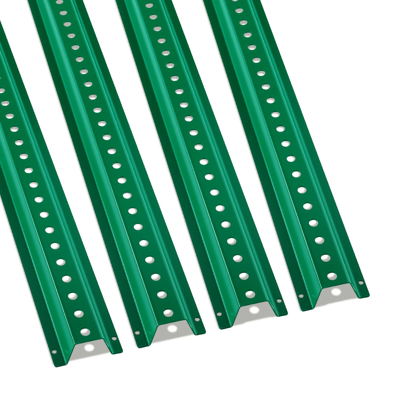 VEVOR Lot 4 poteaux signalisation U 2.4m, acier vert, jardin. - Image 1
