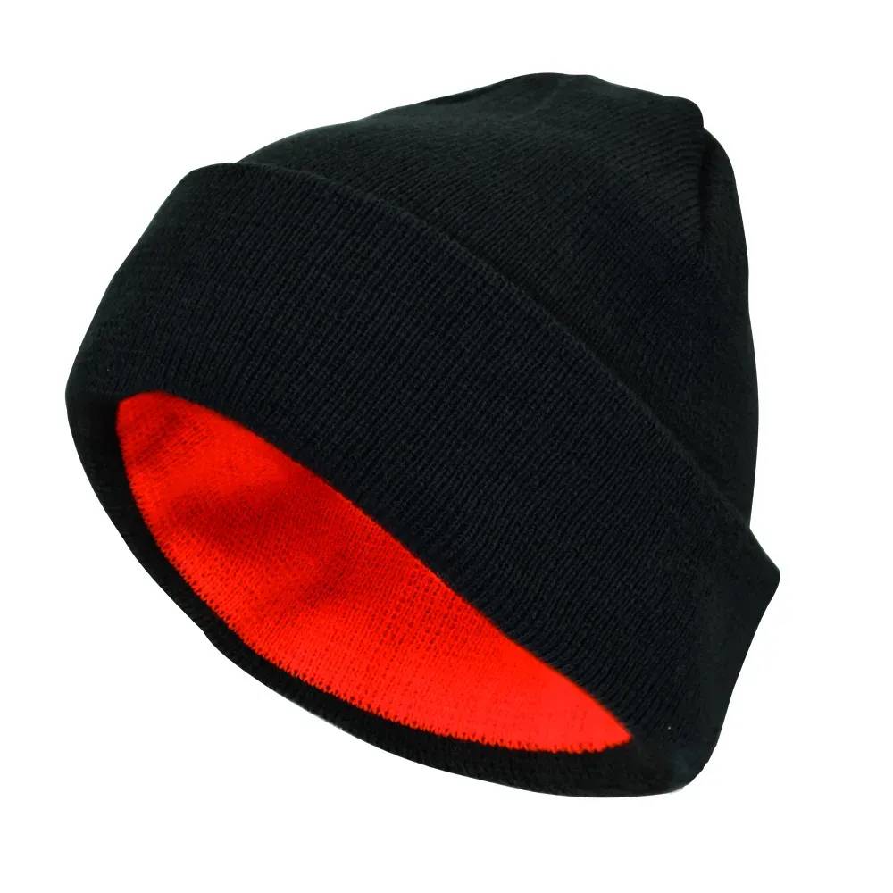 Bonnet chasse réversible acrylique bicolore noir orange Taille - Image 2