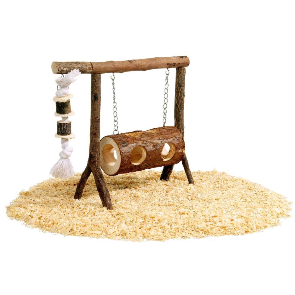 Balançoire en bois pour hamster et souris petit rongeur. - Imagen 1