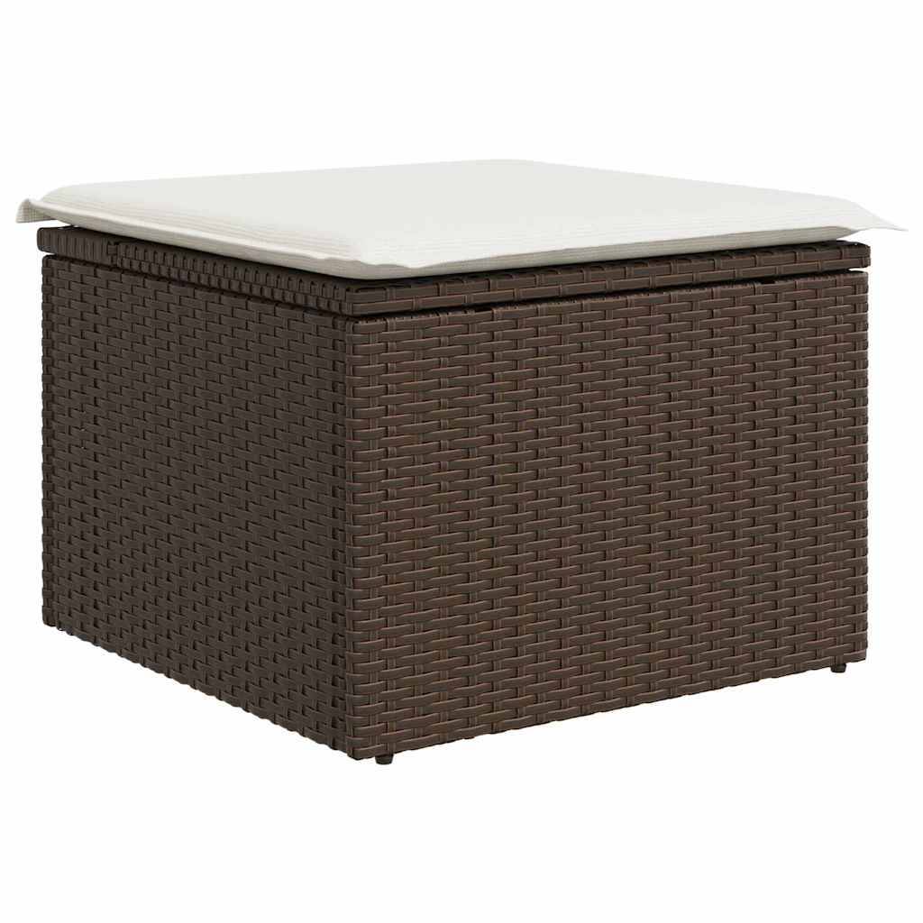 Salon de jardin 4 places en polyrotin modulable avec coussins confort Marron – ComfortXL Outdoor Living - Image 6