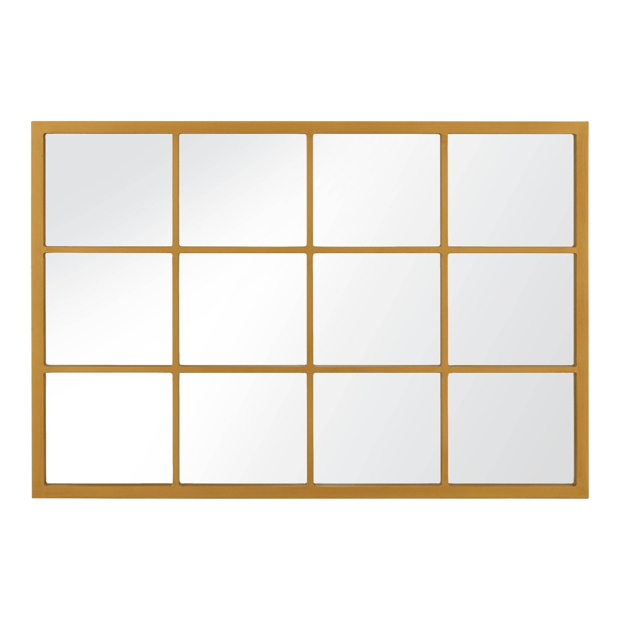 Helloshop26 - Miroir mural rectangulaire 90 x 60 cm or - Imagen 4