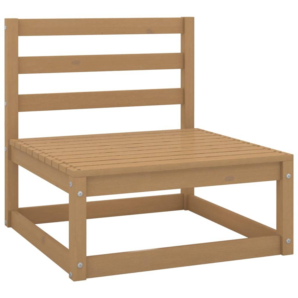 Helloshop26 - Salon de jardin meuble d'extérieur ensemble de mobilier 7 pièces avec coussins bois de pin massif - Imagen 4