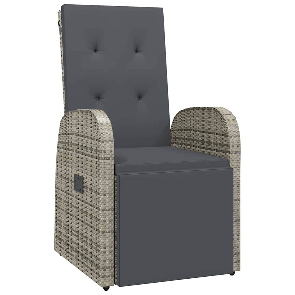 ComfortXL - Salon de Jardin 4 Places Gris en Résine Tressée avec Chaises à Dossier Inclinable – ComfortXL Outdoor Living - Image 6