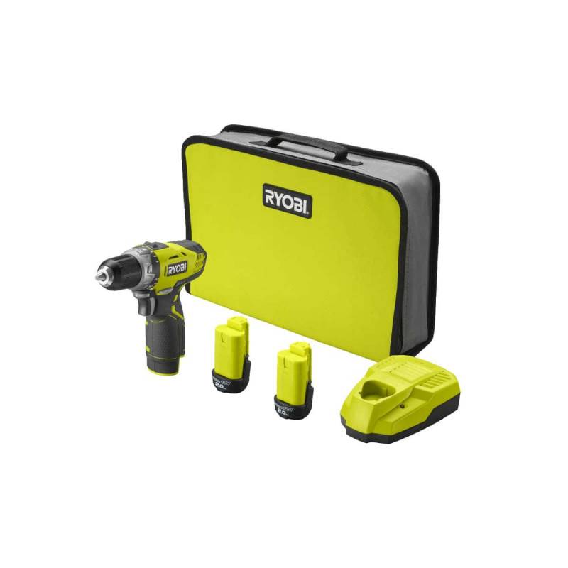 Ryobi - Perceuse-visseuse RYOBI 12V - 2 Batteries 2.0Ah - 1 Chargeur RCD1201-220S
