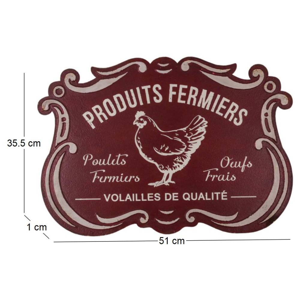 Antic Line Creations - Plaque métallique découpée style rétro Produits fermiers Antic Line Créations - Imagen 2